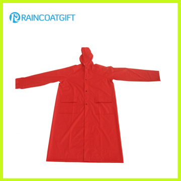 PVC poliéster PVC homens longo Raincoat Rpp-028